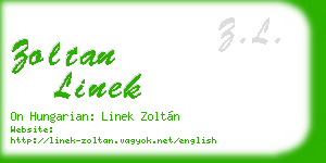 zoltan linek business card